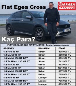 2023 Fiat Egea Cross fiyat listesi nasıl